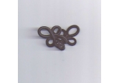 Pair  2 1/2" Rayon Black Loop Frog   296